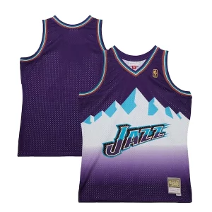 Clásico Hermoso Utah Jazz 1996 97 Hardwood Classics Swingman Jersey Purple