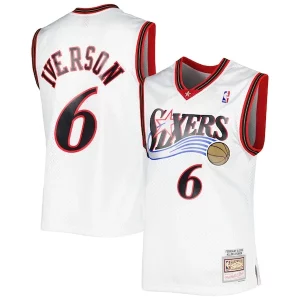 Cool Clásico Allen Iverson Philadelphia 76ers 2001/02 Hardwood Classics Swingman Jersey White/Red