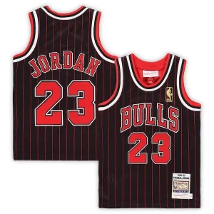 Robusto Original Único Michael Jordan Chicago Bulls Toddler 1996/97 Hardwood Classics Authentic Jersey Black/Red/White