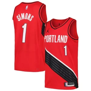 Magnífico Anfernee Simons Portland Trail Blazers Jordan Brand Swingman Player Jersey Statement Edition Red/Black