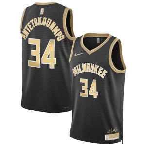 Comodo Moderno Versátil Giannis Antetokounmpo Milwaukee Bucks Nike Unisex Select Series Swingman Jersey Black