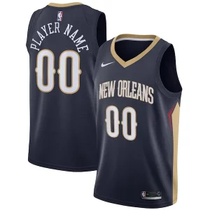 Genial Maravilloso New Orleans Pelicans Nike Swingman Custom Jersey Navy Icon Edition