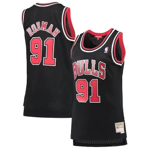 Perfecto Encantador Chulo Dennis Rodman Chicago Bulls Women's Hardwood Classics Swingman Jersey Black