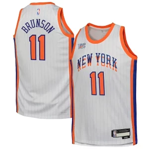 Exquisito Fácil de llevar Jalen Brunson New York Knicks Nike Youth 2024/25 Swingman Player Jersey City Edition White
