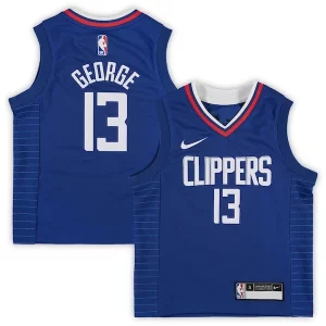 Práctico Paul George LA Clippers Preschool Nike 2020/21 Fast Break Replica Jersey Royal Icon Edition