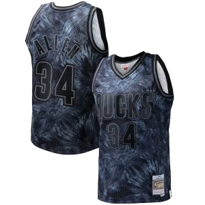 Comodo Ray Allen Milwaukee Bucks Hardwood Classics 1996/97 Tie Dye Swingman Jersey Black