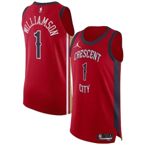 Bonito Cool Zion Williamson New Orleans Pelicans Jordan Brand Authentic Jersey Association Edition Red