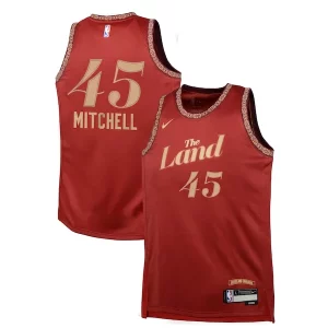 Duradero Atractivo Maravilloso Donovan Mitchell Cleveland Cavaliers Nike Youth Swingman Replica Jersey City Edition Wine