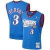 Único Allen Iverson Philadelphia 76ers 1999/2000 Hardwood Classics Swingman Jersey Royal