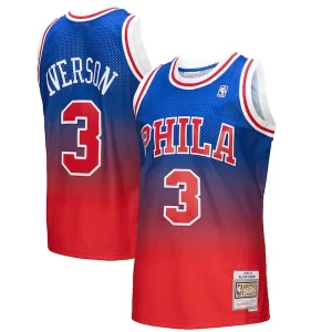 Clásico Encantador Robusto Allen Iverson Philadelphia 76ers 1996/97 Hardwood Classics Fadeaway Swingman Player Jersey Red/Royal