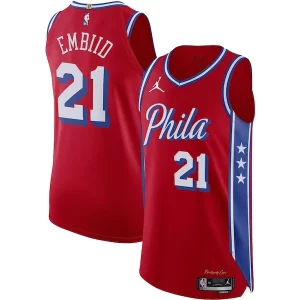 Atractivo Resistente Original Joel Embiid Philadelphia 76ers Jordan Brand Authentic Player Jersey Statement Edition Red