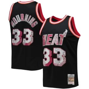 Genial Resistente Alonzo Mourning Miami Heat 1996/97 Hardwood Classics NBA 75th Anniversary Diamond Swingman Jersey Black