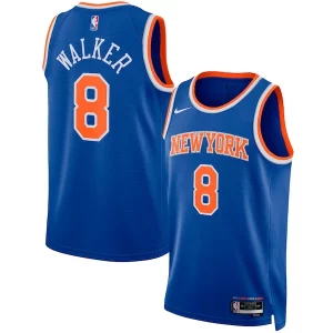 Atractivo Chulo Kemba Walker New York Knicks Nike Unisex Swingman Jersey Icon Edition Blue