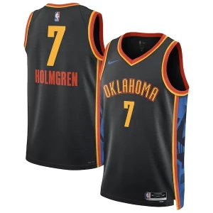 Lujoso Chet Holmgren Oklahoma City Thunder Nike Unisex 2024/25 Swingman Player Jersey City Edition Black