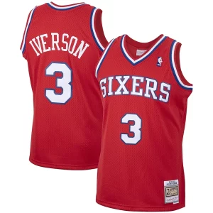 Robusto Fácil de llevar Increíble Allen Iverson Philadelphia 76ers 2001/02 Hardwood Classics Swingman Jersey Red
