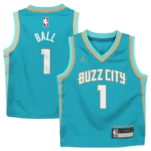 Estupendo Práctico LaMelo Ball Charlotte Hornets Jordan Brand Preschool 2023/24 Swingman Replica Jersey City Edition Teal