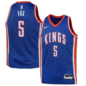 Robusto Delicioso De'Aaron Fox Sacramento Kings Nike Youth 2024/25 Swingman Player Jersey City Edition Blue
