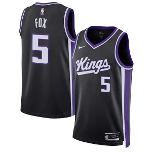 Chulo Encantador Resistente De'Aaron Fox Sacramento Kings Nike Unisex Swingman Jersey Icon Edition Black/White