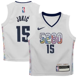 Moderno Nikola Jokic Denver Nuggets Nike Toddler 2024/25 Swingman Player Jersey City Edition White