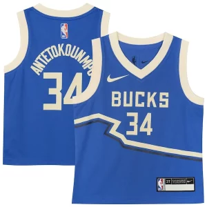 Hermoso Giannis Antetokounmpo Milwaukee Bucks Nike Toddler 2024/25 Swingman Player Jersey City Edition Royal