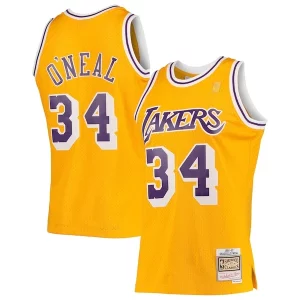 Versátil Shaquille O'Neal Los Angeles Lakers 1996/97 Hardwood Classics Swingman Jersey Gold/Purple/Royal