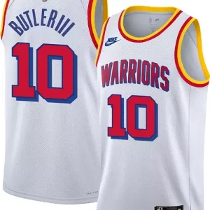 Práctico Nike Adult Golden State Warriors Jimmy Butler #10 Hardwood Classic White Jersey