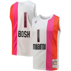 Práctico Moderno Chris Bosh Miami Heat 2001/02 Hardwood Classics Swingman Jersey White