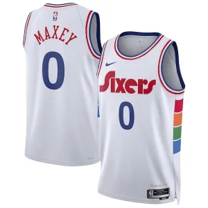 Atractivo Cool Tyrese Maxey Philadelphia 76ers Nike Unisex 2024/25 Swingman Player Jersey City Edition White
