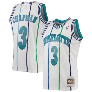 Versátil Rex Chapman Charlotte Hornets 1988/89 Hardwood Classics Swingman Jersey White