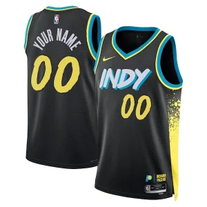 Atractivo Elegante Fácil de llevar Indiana Pacers Nike Unisex 2023/24 Custom Swingman Jersey Black City Edition