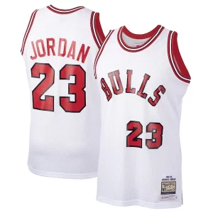 Sofisticado Clásico Michael Jordan Chicago Bulls 1984/85 Hardwood Classics Rookie Authentic Jersey White/Red
