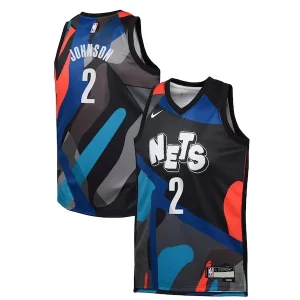 Genial Cameron Johnson Brooklyn Nets Nike Youth Swingman Replica Jersey City Edition Black