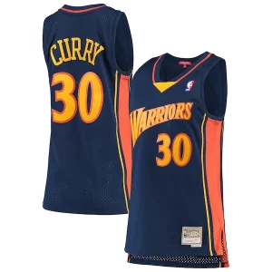 Perfecto Stephen Curry Golden State Warriors Women's 2009 10 Hardwood Classics Swingman Jersey Navy