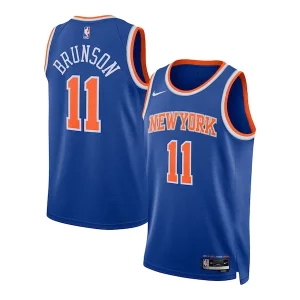 Original Jalen Brunson New York Knicks Nike Unisex Swingman Jersey Icon Edition Blue