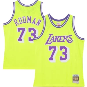 Resistente Fácil de llevar Exquisito Dennis Rodman Los Angeles Lakers Hardwood Classics 1998/99 Tropical Swingman Jersey Neon Yellow