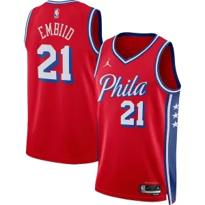 Perfecto Joel Embiid Philadelphia 76ers Jordan Brand Unisex Swingman Jersey Statement Edition Red