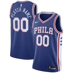 Original Elegante Philadelphia 76ers Nike 2020/21 Swingman Custom Jersey Icon Edition Royal