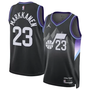 Fantástico Fácil de llevar Clásico Lauri Markkanen Utah Jazz Jordan Brand Unisex 2024/25 Swingman Jersey Statement Edition Black