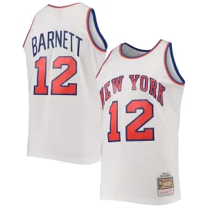 Magnífico Dick Barnett New York Knicks 1969/70 Hardwood Classics Swingman Jersey White
