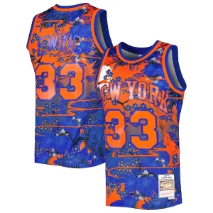 Duradero Cool Fantástico Patrick Ewing New York Knicks 1985/86 Hardwood Classics Lunar New Year Swingman Jersey Blue