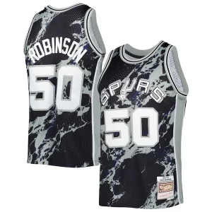 Original Fácil de llevar Exquisito David Robinson San Antonio Spurs 1998/99 Hardwood Classics Marble Swingman Jersey Black
