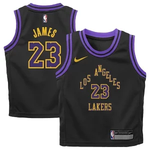 Encantador Bonito Estupendo LeBron James Los Angeles Lakers Nike Preschool 2023/24 Swingman Replica Jersey City Edition Black