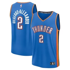Ideal Único Shai Gilgeous Alexander Oklahoma City Thunder Youth Fast Break Replica Player Jersey Icon Edition Blue