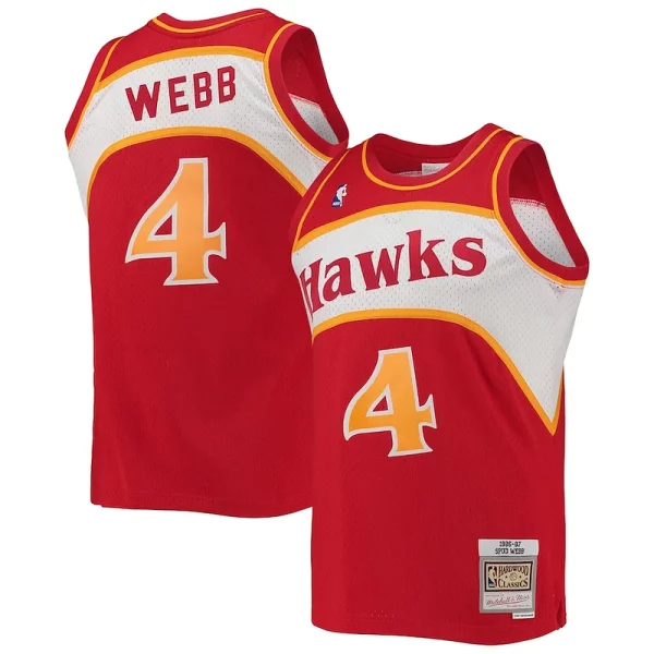 Delicioso Spud Webb Atlanta Hawks Hardwood Classics Swingman Jersey Red