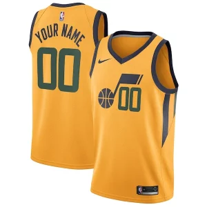 Maravilloso Atractivo Utah Jazz Nike Swingman Custom Jersey Statement Edition Gold