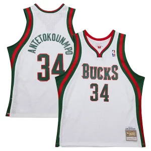 Hermoso Giannis Antetokounmpo Milwaukee Bucks 2013/14 Hardwood Classics Swingman Jersey White