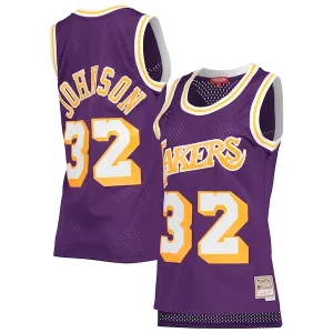 Exquisito Magic Johnson Los Angeles Lakers Women's Hardwood Classics 1984/85 Swingman Jersey Purple