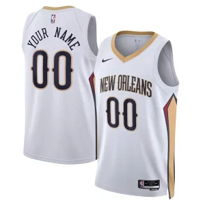Único Increíble New Orleans Pelicans Nike Unisex Swingman Custom Jersey White Association Edition