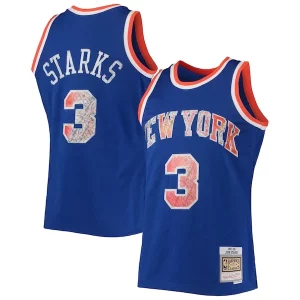 Clásico Resistente Encantador John Starks New York Knicks 1991/92 Hardwood Classics NBA 75th Anniversary Diamond Swingman Jersey Blue