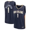 Fácil de llevar Original Zion Williamson New Orleans Pelicans Youth Fast Break Replica Player Jersey Icon Edition Navy